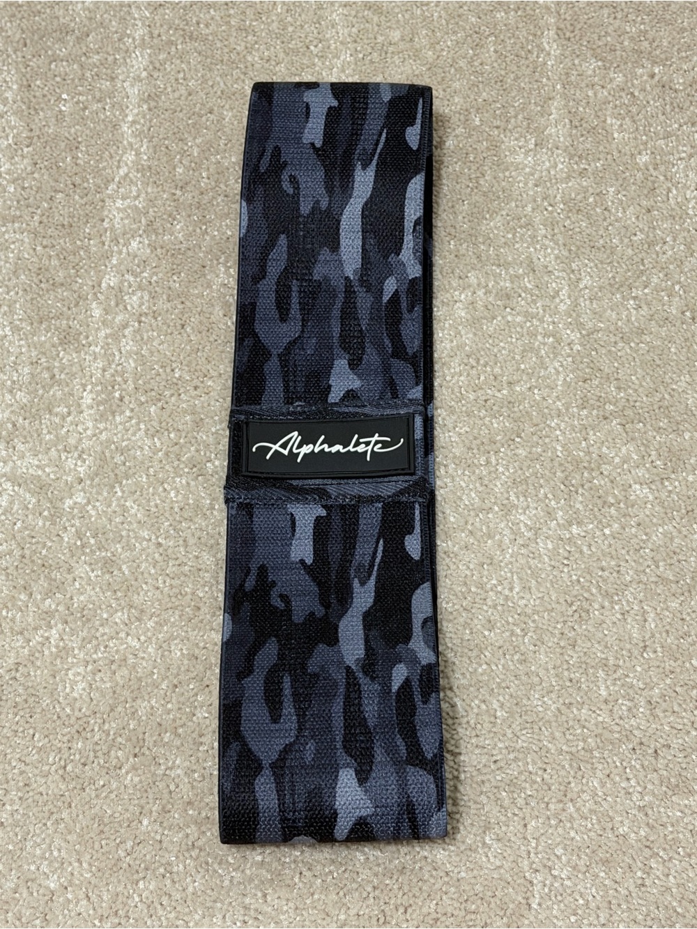 Alphalete Black & Gray Camo Fabric Resistance Loop